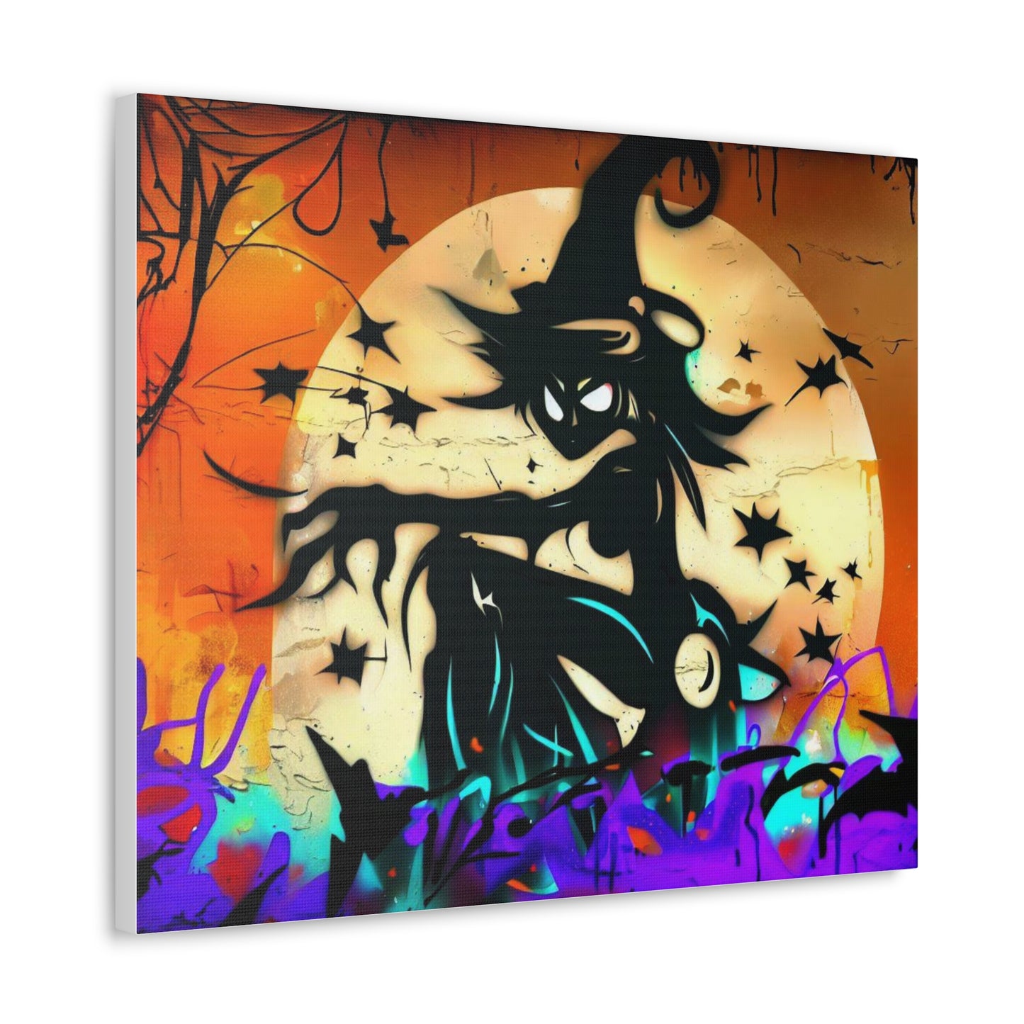 Halloween art, Witch canvas prints, Scary Halloween decor, Halloween home decor, Halloween wall, Gothic wall decor, Canvas Gallery Wraps - SaviTraviDesigns