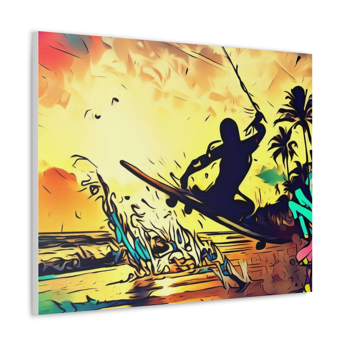 Kiteboarding, Graffiti art prints, Street art canvas, Urban art decor, Graffiti-style wall art, Graffiti canvas prints, Street art posters - SaviTraviDesigns