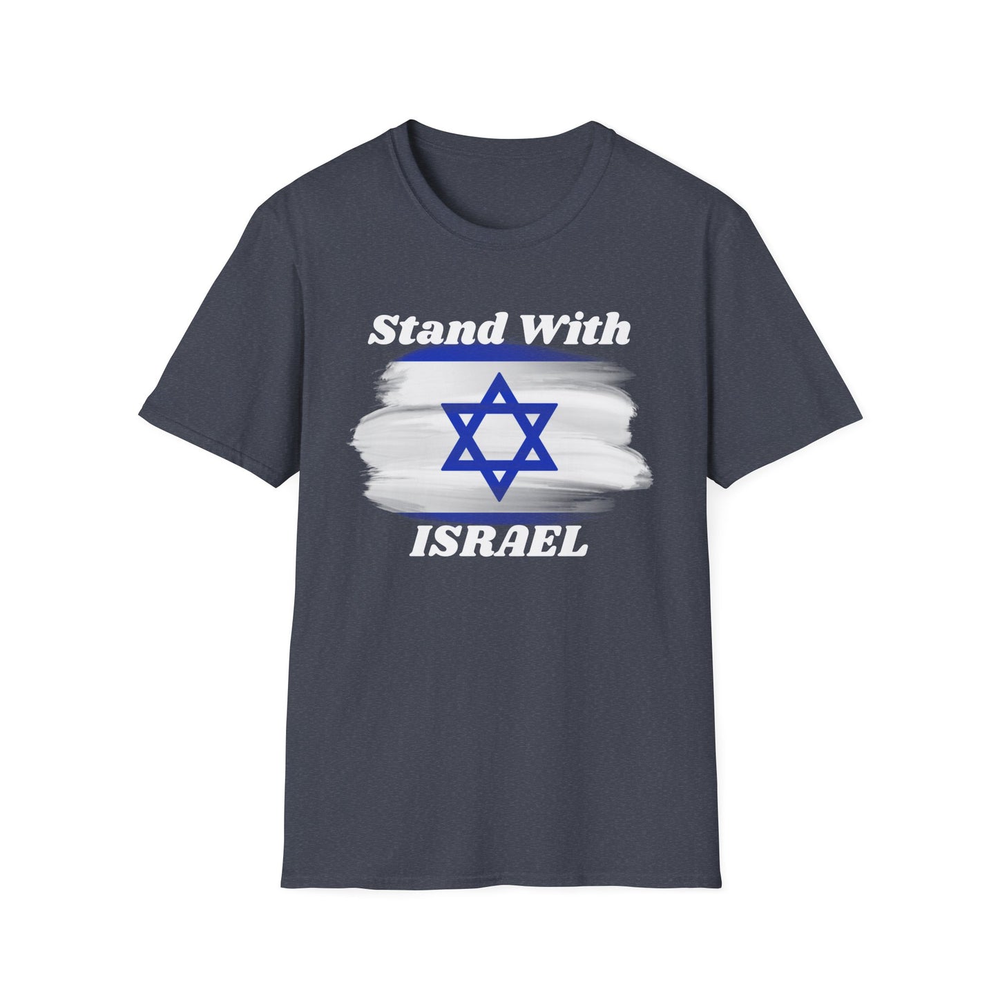 Stand with Israel Graphic T-Shirt Heather Navy