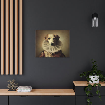 Fancy Dog, Canvas Dog Art, Dog Wall Art, Canine Canvas Art, Canvas Gallery Wraps