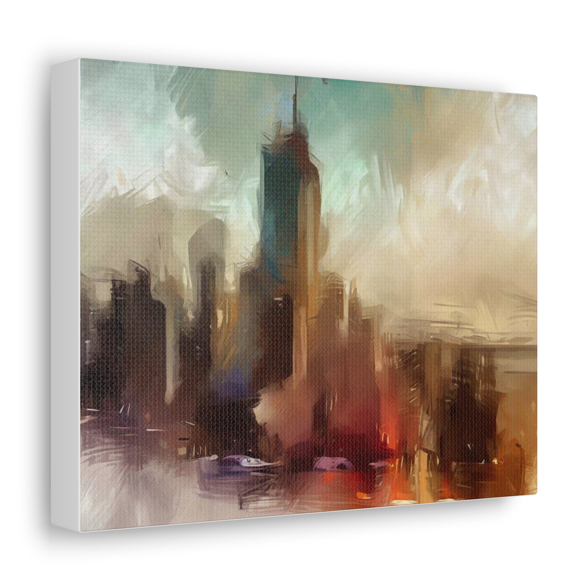 Cityscape wall art, city wall art, city art, Canvas Gallery Wraps