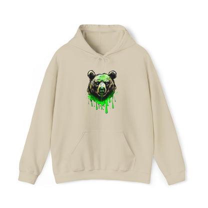 Bear Hoodie, Graffiti Graphic Shirt, Street Art, Urban Art, Unisex Hooded Sweatshirt Sand