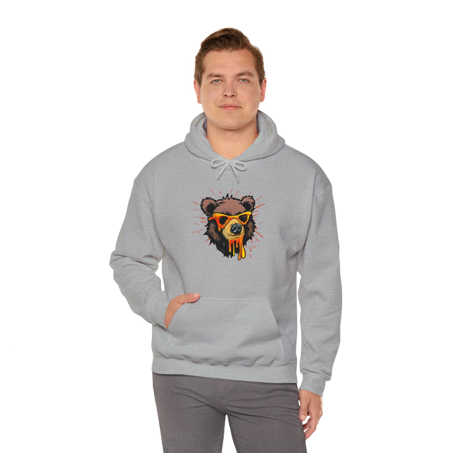 Bear Hoodie, Graffiti Graphic Shirt, Street Art, Urban Art, Unisex Heavy Blend™ Hooded Sweatshirt,