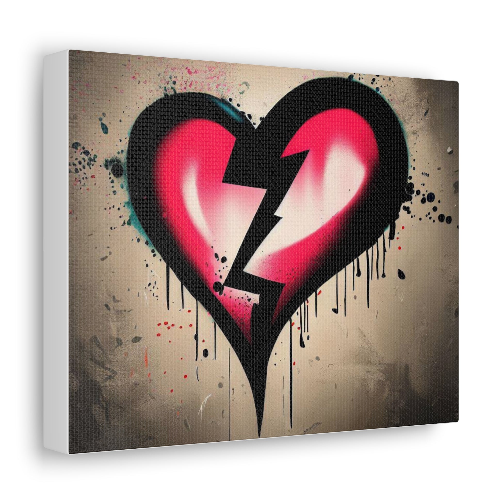 Broken Heart, Graffiti art prints, Street art canvas, Urban art decor, Graffiti-style wall art, Graffiti canvas prints, Street art posters - SaviTraviDesigns