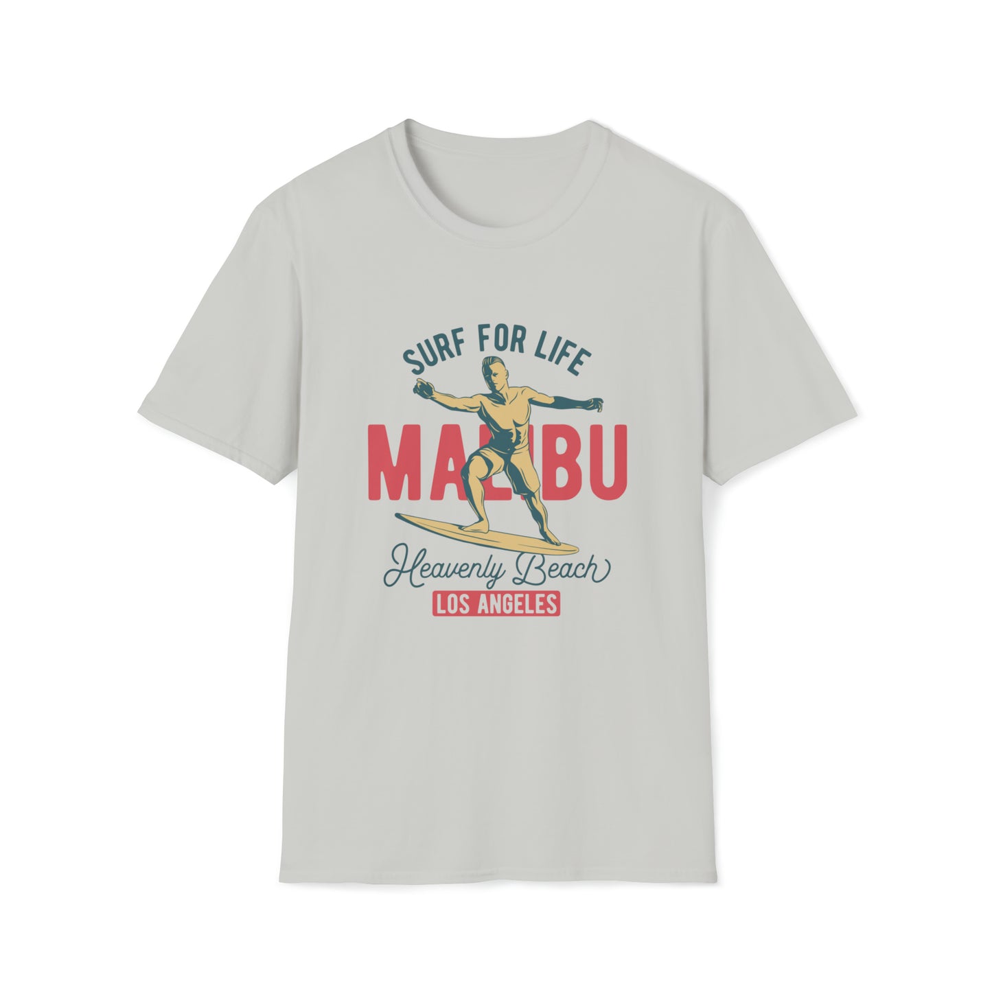 Malibu Heavenly Beach |Beach Lifestyle Shirts | Summer Vibe Apparel Ice Grey