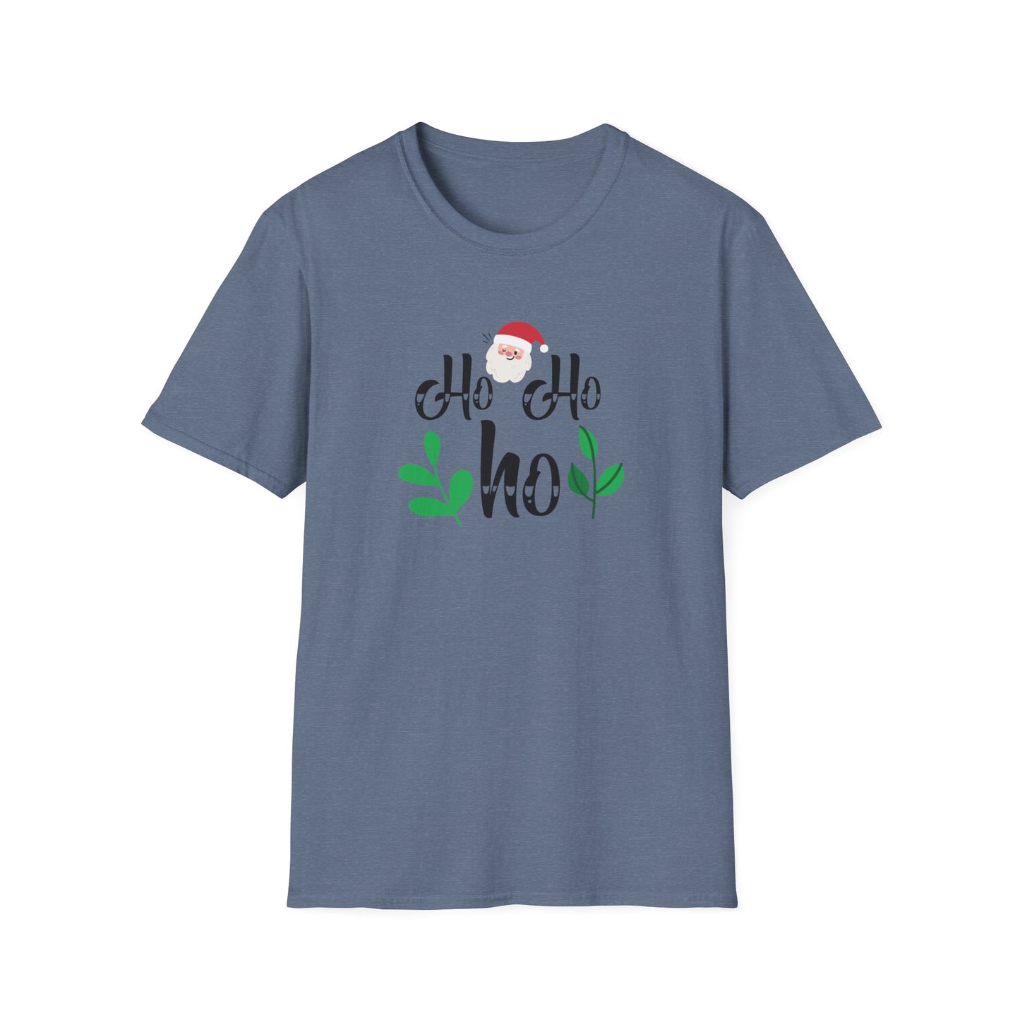 Ho Ho Ho Holiday Graphic T Shirt Heather Indigo