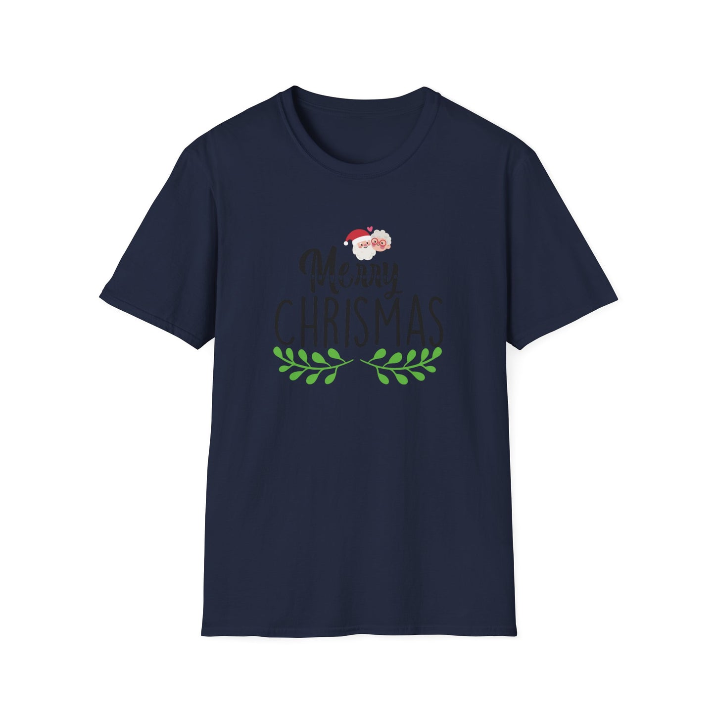 Merry Christmas Simple Graphic Shirt Navy