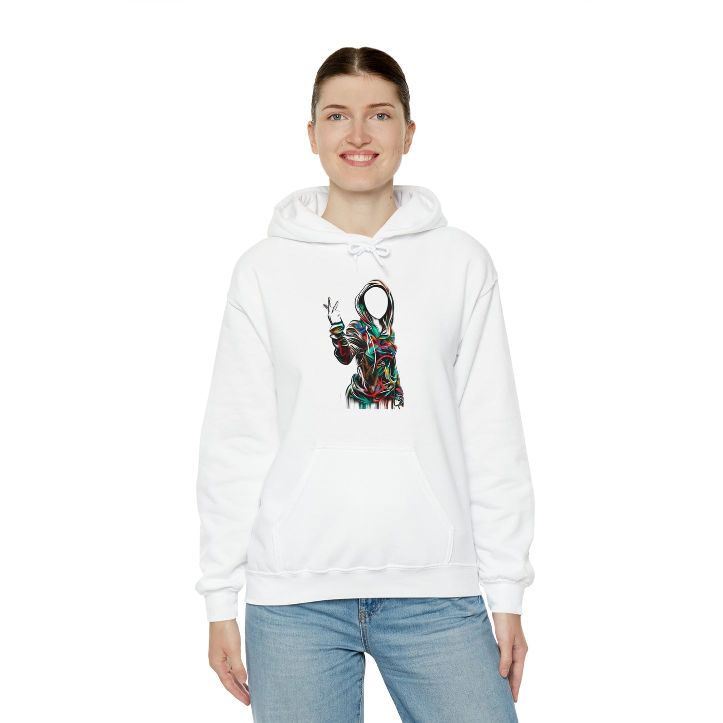 Graffiti Hoodie, Hooded Sweatshirt, Digital Female, Urban Street Design - SaviTraviDesigns