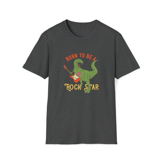 Born To Be Rockstar, Dino Rockstar, Beachwear Graphics, Tropical T-Shirt Designs, Ocean-Inspired Shirts, Surfing Graphics, Sun and Sand Apparel, Summer Wardrobe Essentials - SaviTraviDesigns