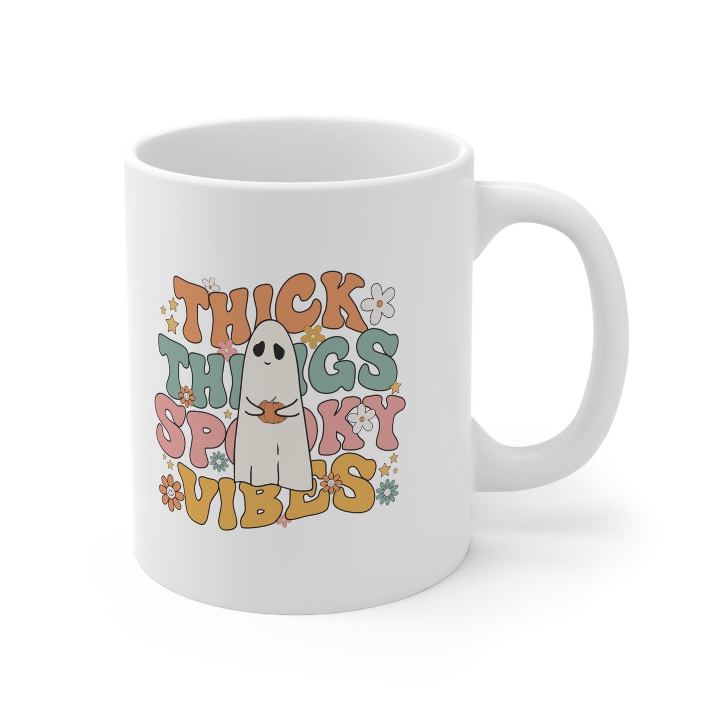 Spooky Vibes, Personalized Mug Designs, Creative Coffee Cups, Unique Mug Artwork, Printed Coffee Mugs, Artist-Designed Mugs