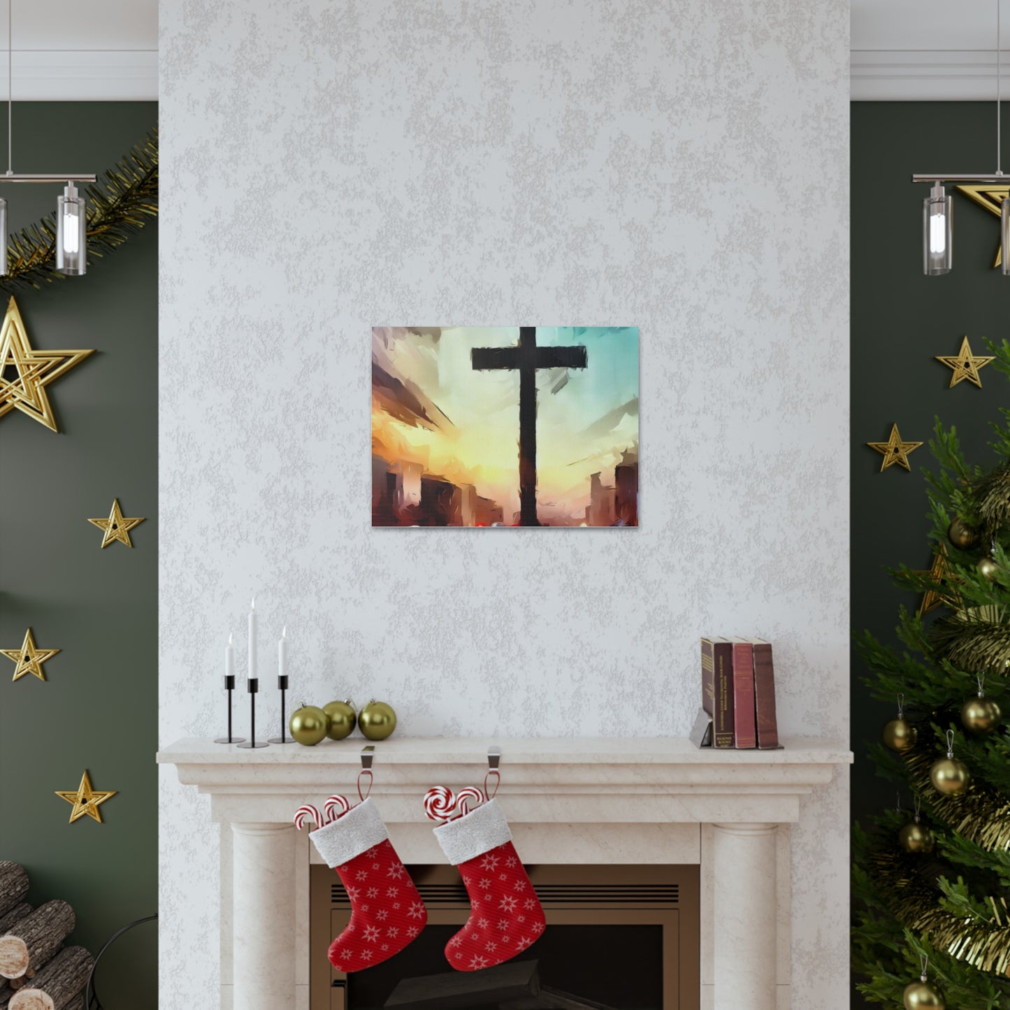 Christian wall art, Cross wall art, City art, Canvas Gallery Wraps - SaviTraviDesigns