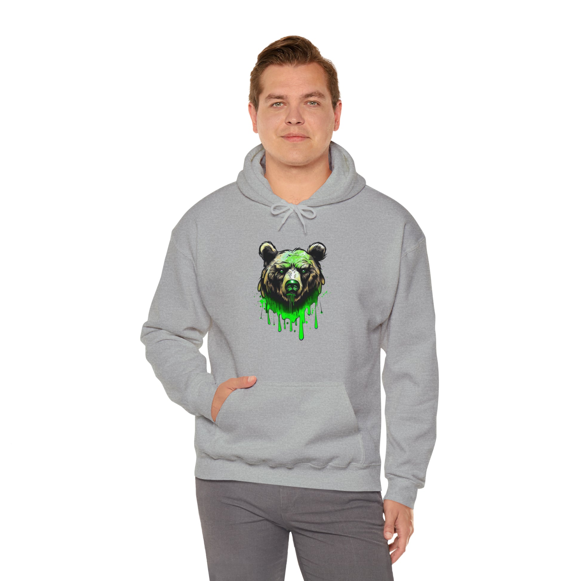 Bear Hoodie, Graffiti Graphic Shirt, Street Art, Urban Art, Unisex Hooded Sweatshirt