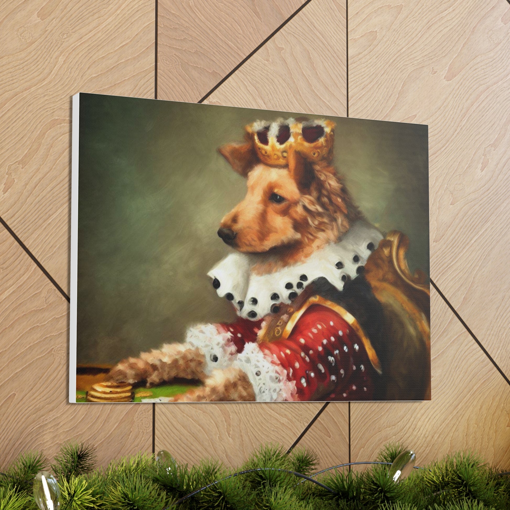 Fancy Dog, Canvas Dog Art, Dog Wall Art, Canine Canvas Art,Canvas Gallery Wraps, Pet Art, King Dog - SaviTraviDesigns