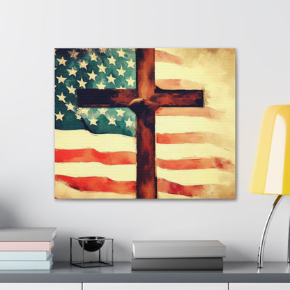 Christian wall art, Flag wall art, Canvas Gallery Wraps - SaviTraviDesigns