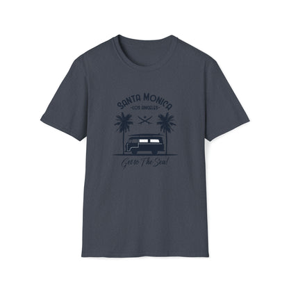 Santa Monica Surf Lifestyle |Beach Lifestyle Shirts | Summer Vibe Apparel Heather Navy