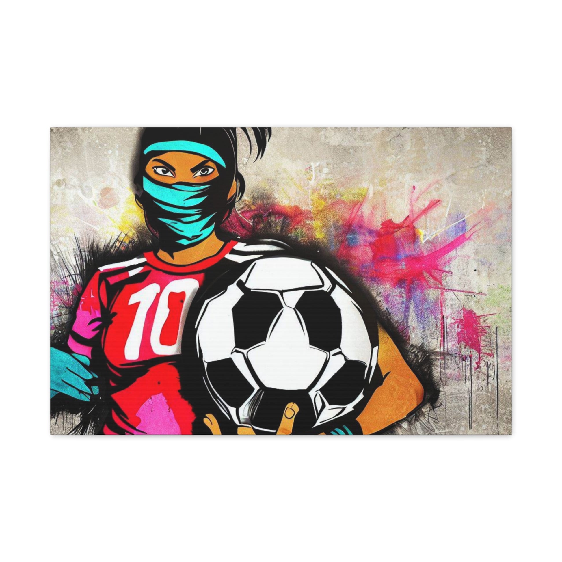 Soccer Player, Futbol Player, Graffiti art prints, Street art canvas, Urban art decor, Graffiti-style wall art, Graffiti canvas prints, Street art posters - SaviTraviDesigns