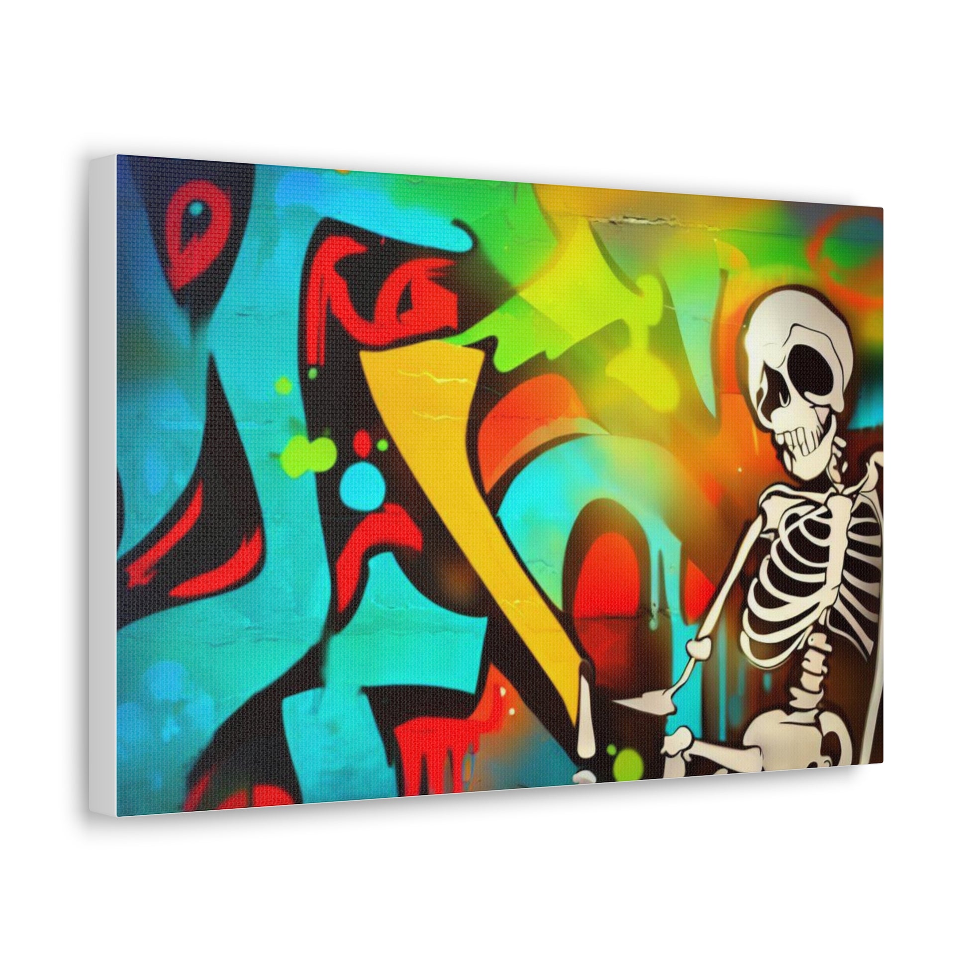 Halloween art, Skeleton canvas prints, Graffiti Halloween, Scary Halloween decor, Halloween home decor, Halloween wall, Gothic wall decor, Canvas Gallery Wraps - SaviTraviDesigns