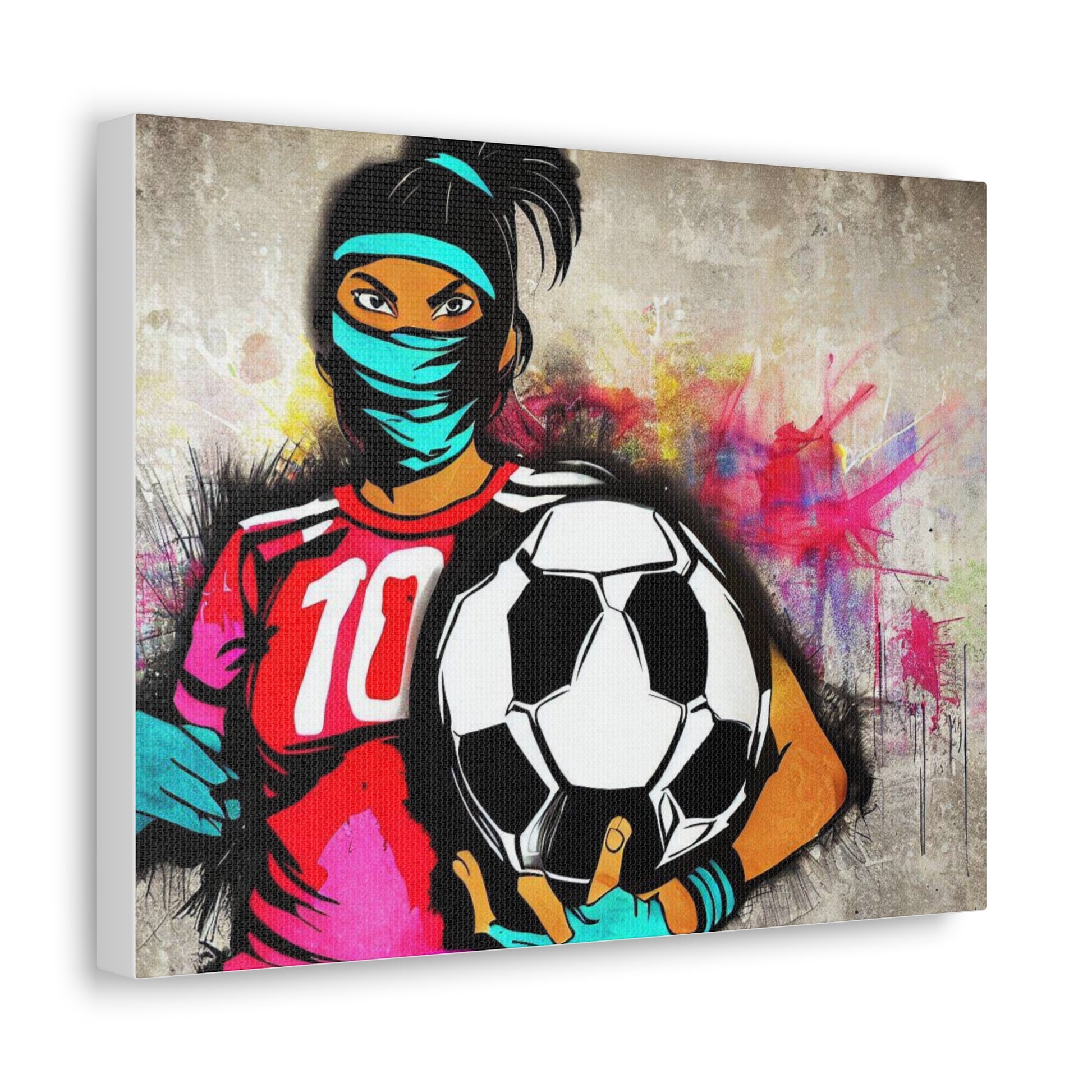 Soccer Player, Futbol Player, Graffiti art prints, Street art canvas, Urban art decor, Graffiti-style wall art, Graffiti canvas prints, Street art posters - SaviTraviDesigns