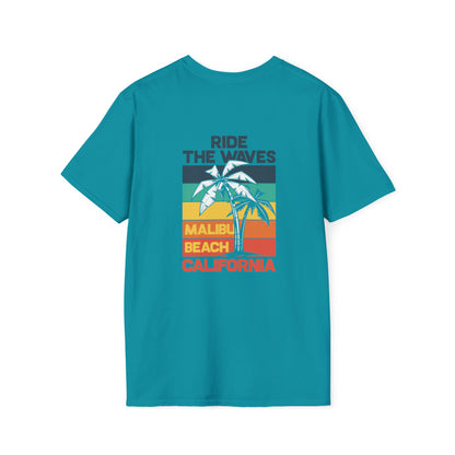 Ride The Waves Malibu Beach |Beach Lifestyle Shirts | Summer Vibe Apparel