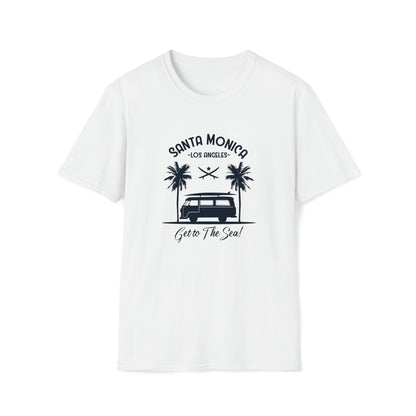 Santa Monica Surf Lifestyle |Beach Lifestyle Shirts | Summer Vibe Apparel White