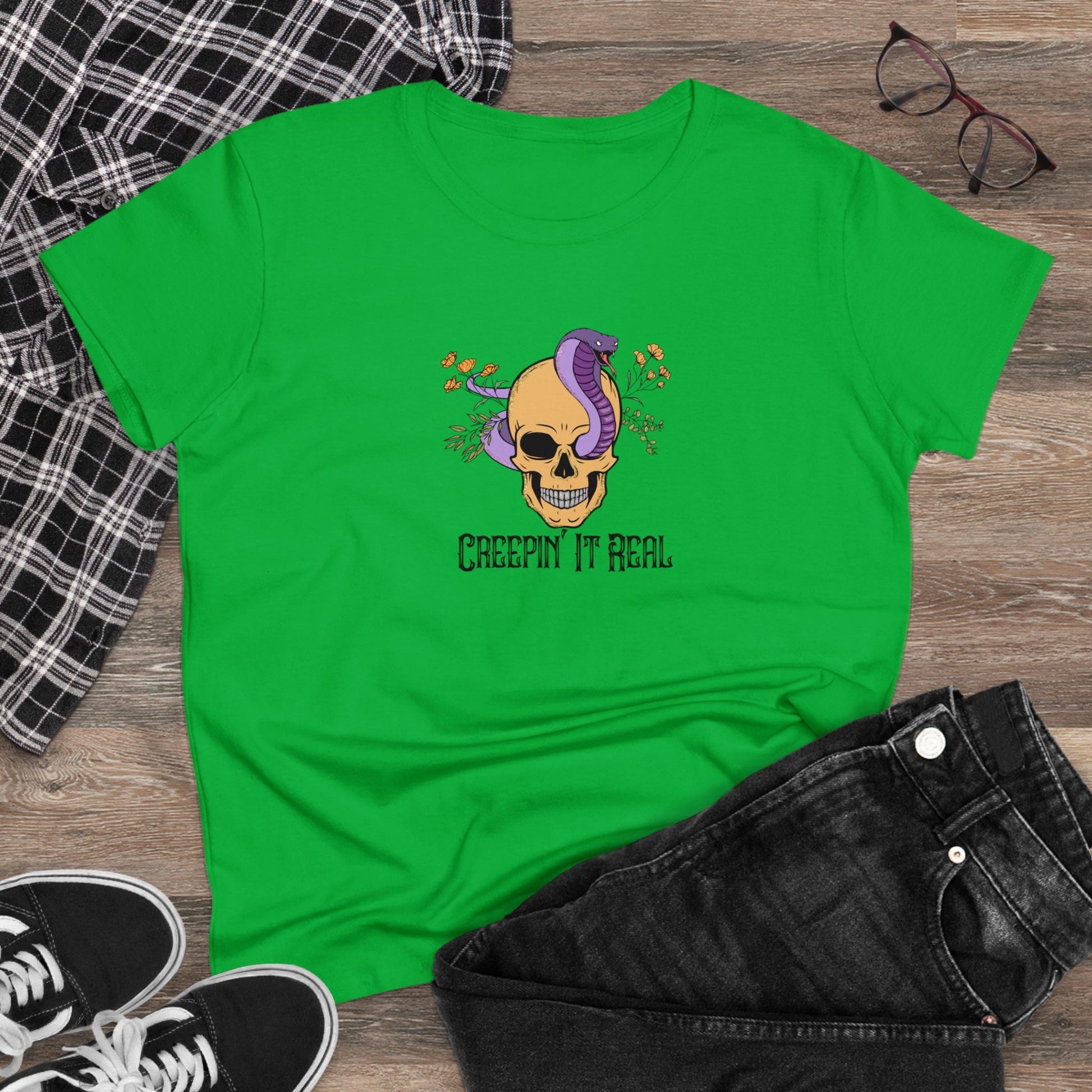 Creepin' it Real, Halloween Graphic Shirts, Spooky Halloween Shirts, Scary Halloween Shirt Designs, Cute Halloween Graphic Tees, Funny Halloween Shirt Ideas