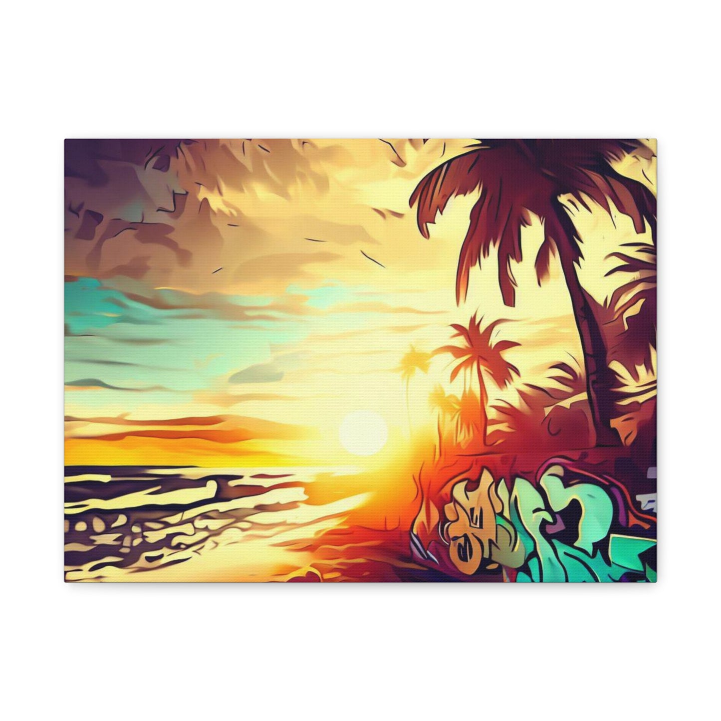 Beach Sunset - Graffiti Spray Can Art