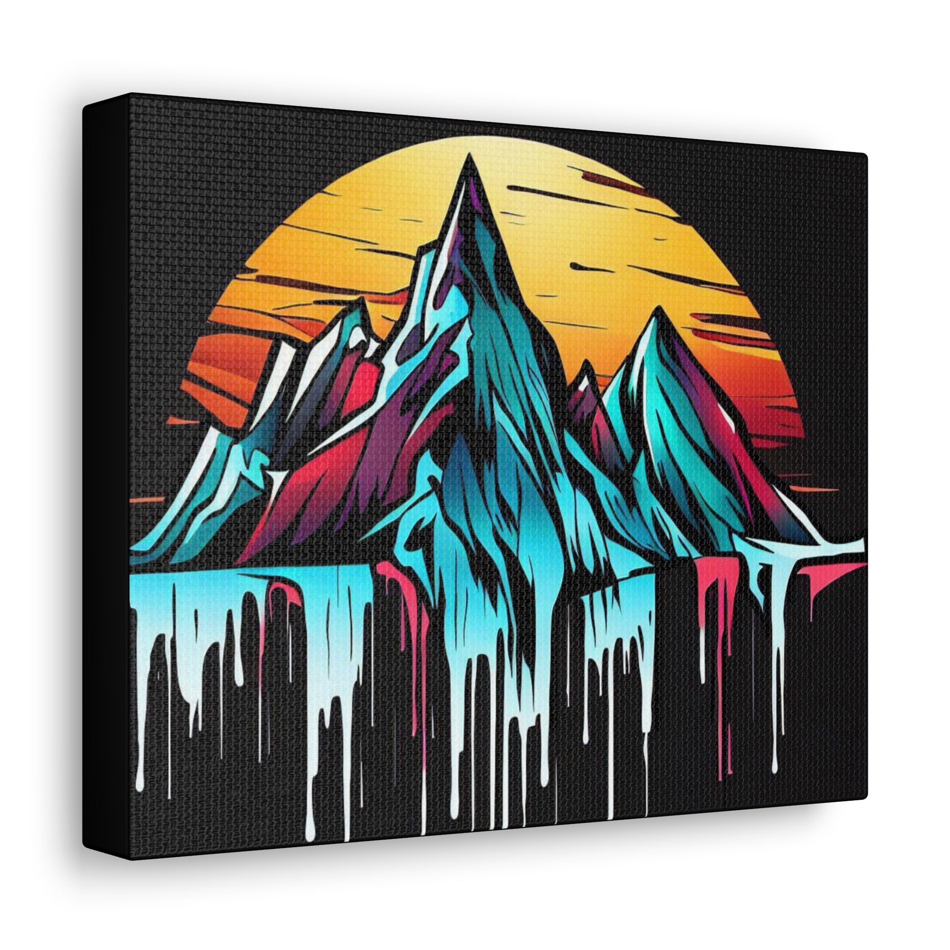 Mountain Waterfall, Glacier Melt, Graffiti art prints, Street art canvas, Urban art decor, Graffiti-style wall art, Graffiti canvas prints, Street art posters - SaviTraviDesigns