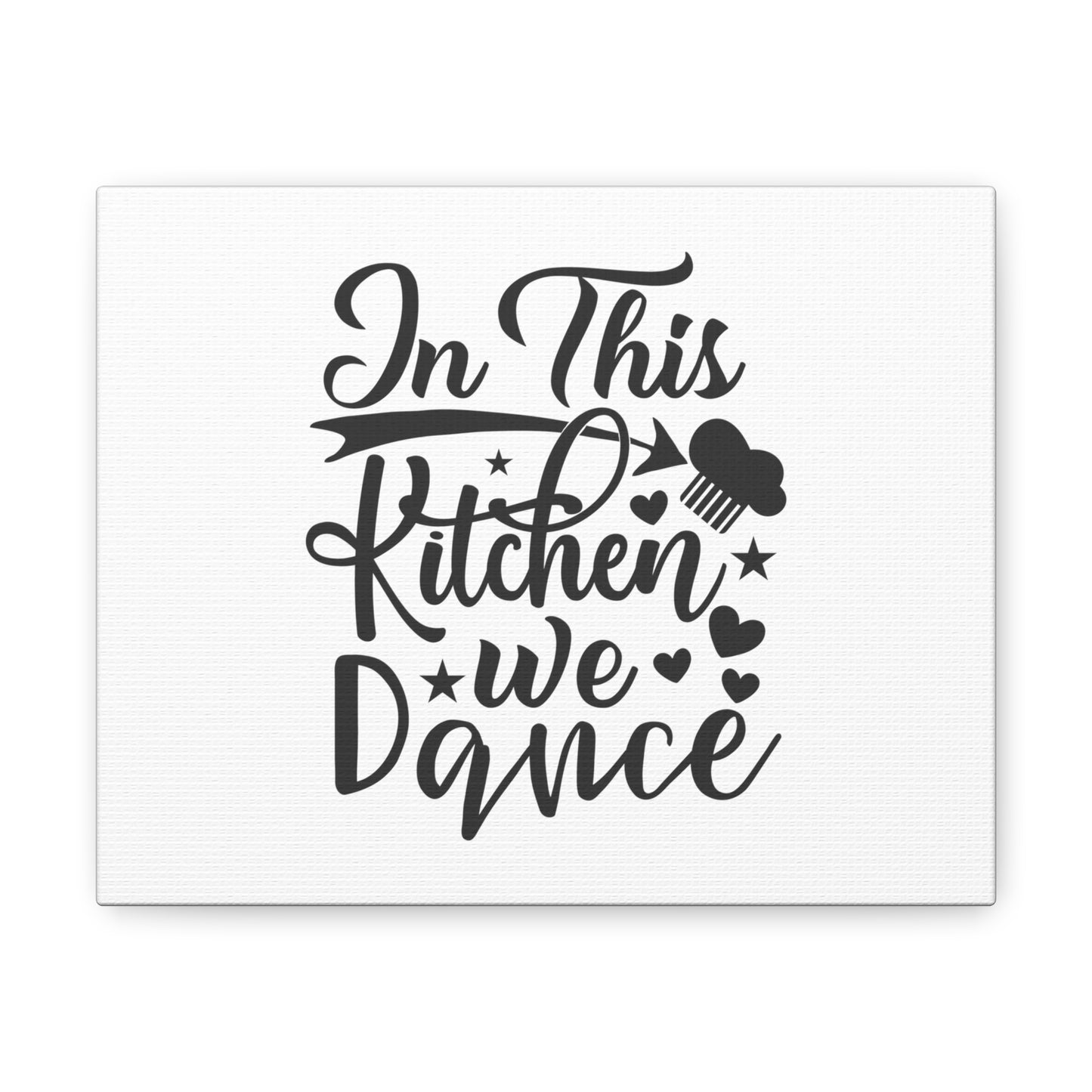 In This Kitchen We Dance, Kitchen quote canvas prints, Kitchen wall decor quotes, Kitchen canvas art, Funny kitchen quotes on canvas, Inspirational kitchen quotes 10″ x 8″ Premium Gallery Wraps (1.25″)