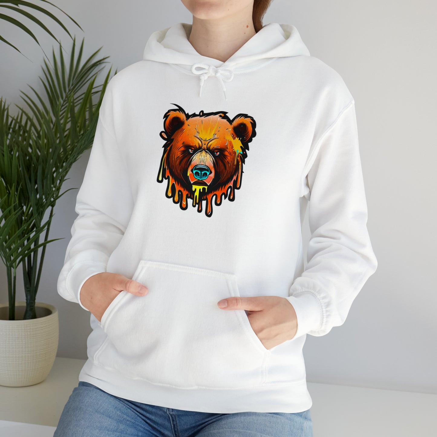 Bear Hoodie, Graffiti Graphic Shirt, Street Art, Urban Art, Unisex Hooded Sweatshirt, Bear Hoodie