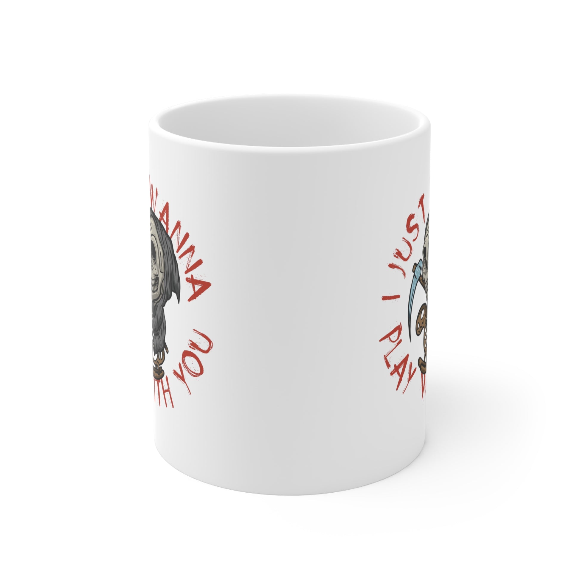 I Just Want to Play With You, Personalized Mug Designs, Creative Coffee Cups, Unique Mug Artwork, Printed Coffee Mugs, Artist-Designed Mugs