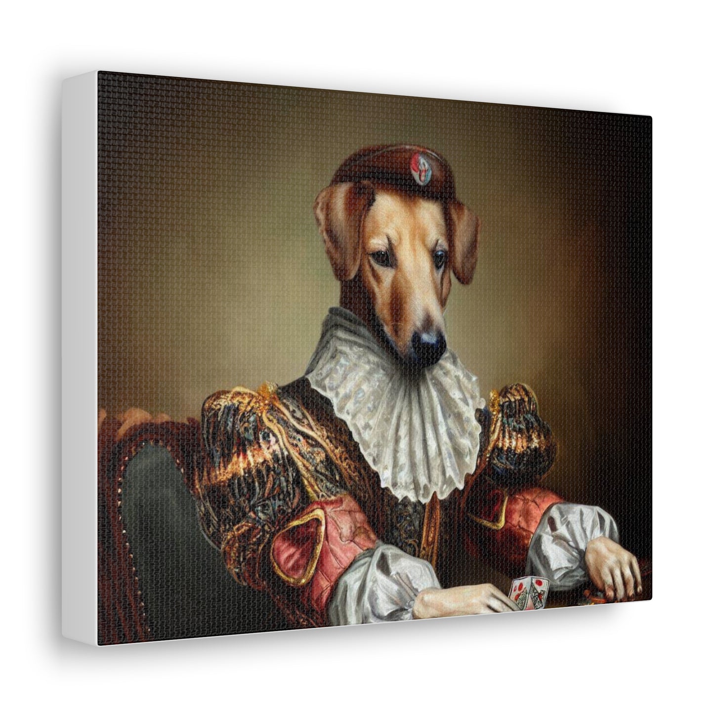 Fancy Dog, Canvas Dog Art, Dog Wall Art, Canine Canvas Art, Canvas Gallery Wraps