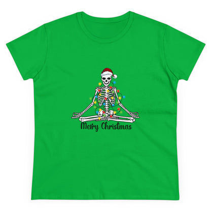 Skeleton Christmas, Christmas Graphic Shirts, Festive Holiday T-Shirts, Ugly Christmas Sweater Tees, Funny Christmas Shirt Designs, Cute Xmas Graphic Tees Irish Green