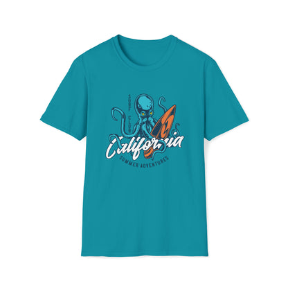 California Summer Adventures Surf Club |Beach Lifestyle Shirts | Summer Vibe Apparel Tropical Blue