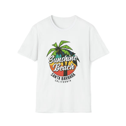 Sunshine Beach Santa Barbara |Beach Lifestyle Shirts | Summer Vibe Apparel White