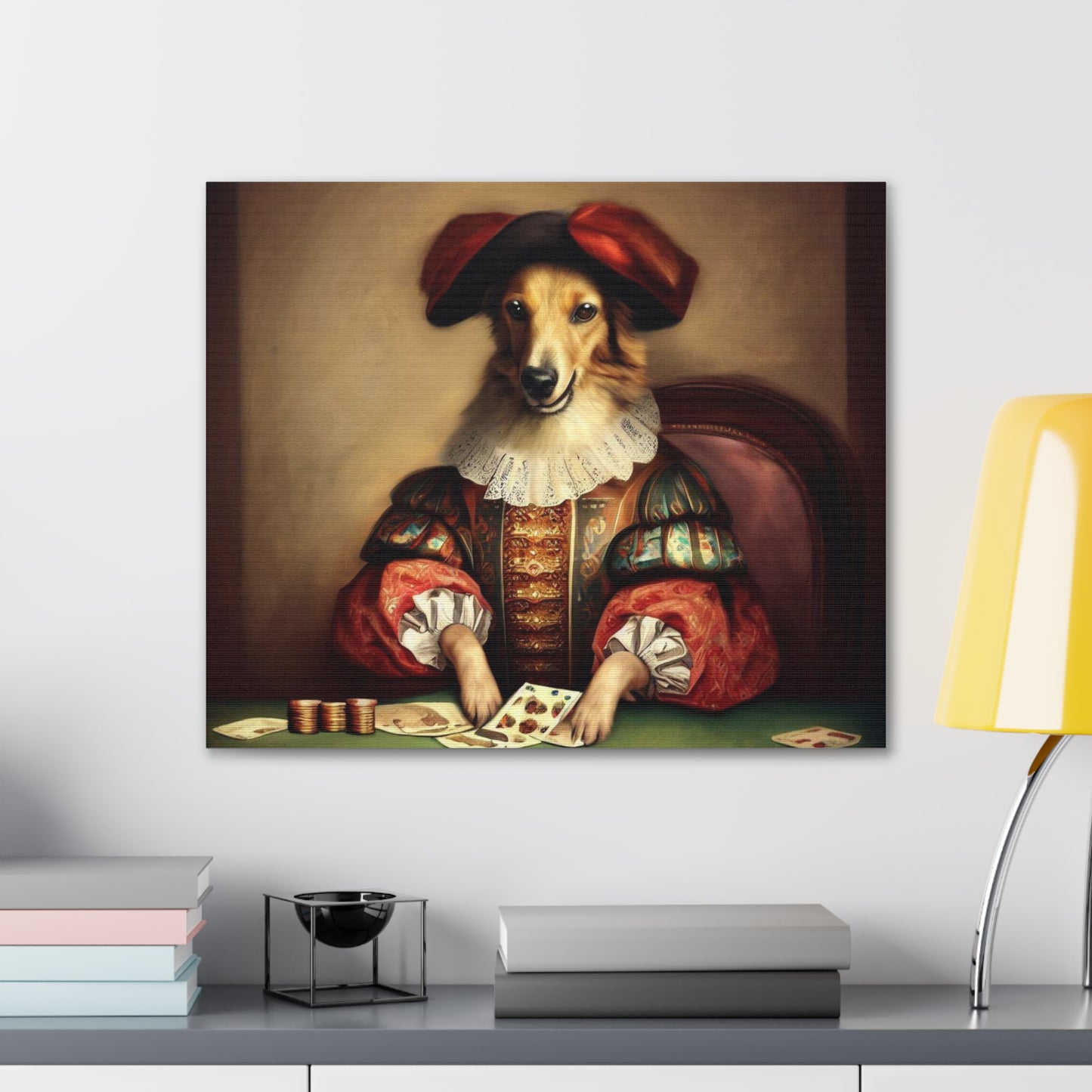 Fancy Dog, Canvas Dog Art, Dog Wall Art, Canine Canvas Art,Canvas Gallery Wraps, Pet Art - SaviTraviDesigns