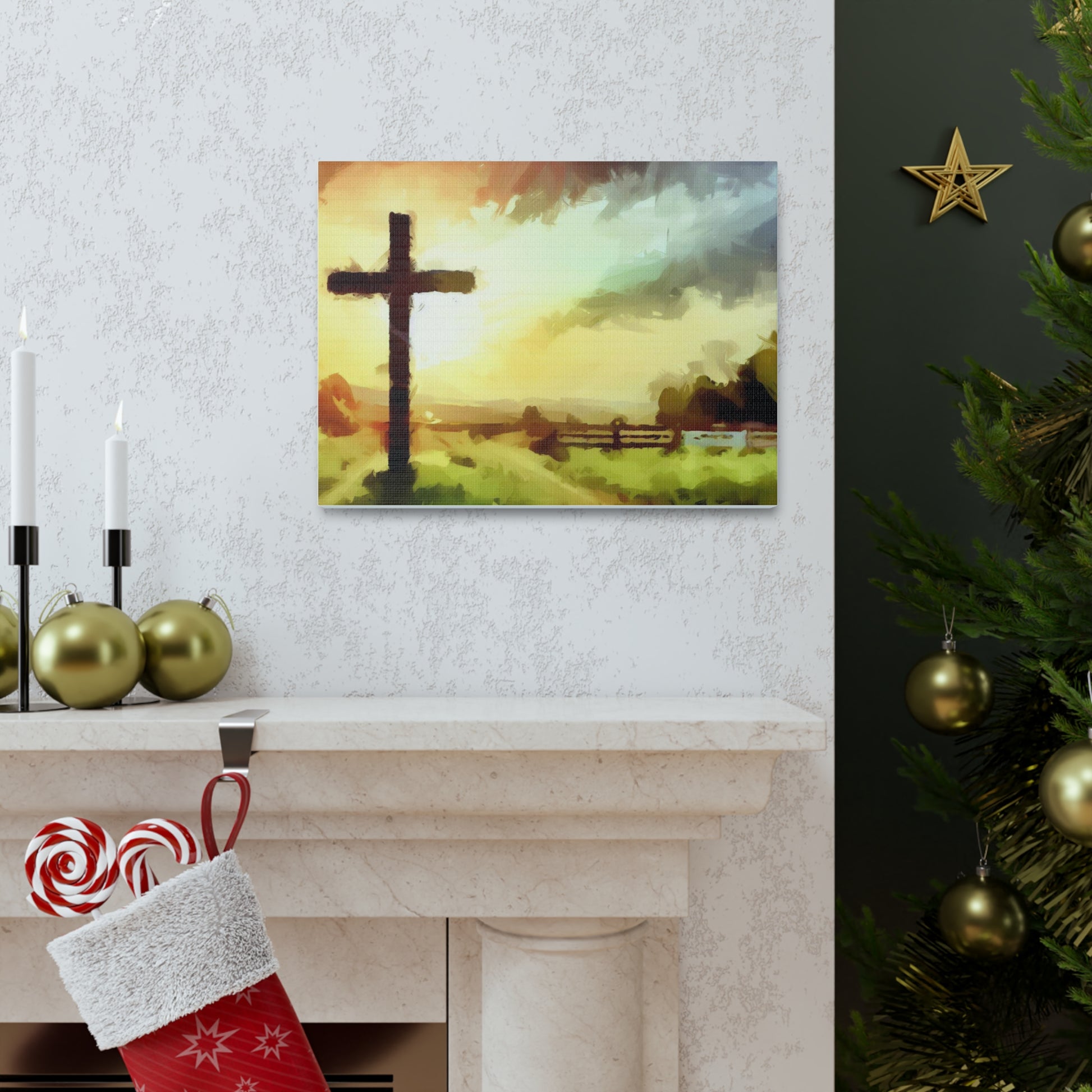 Christian wall art, Cross wall art, Farm art, Canvas Gallery Wraps - SaviTraviDesigns