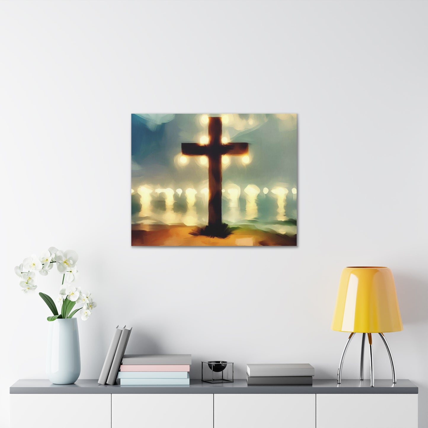 Christian wall art, Cross wall art, Beach art, Canvas Gallery Wrap - SaviTraviDesigns