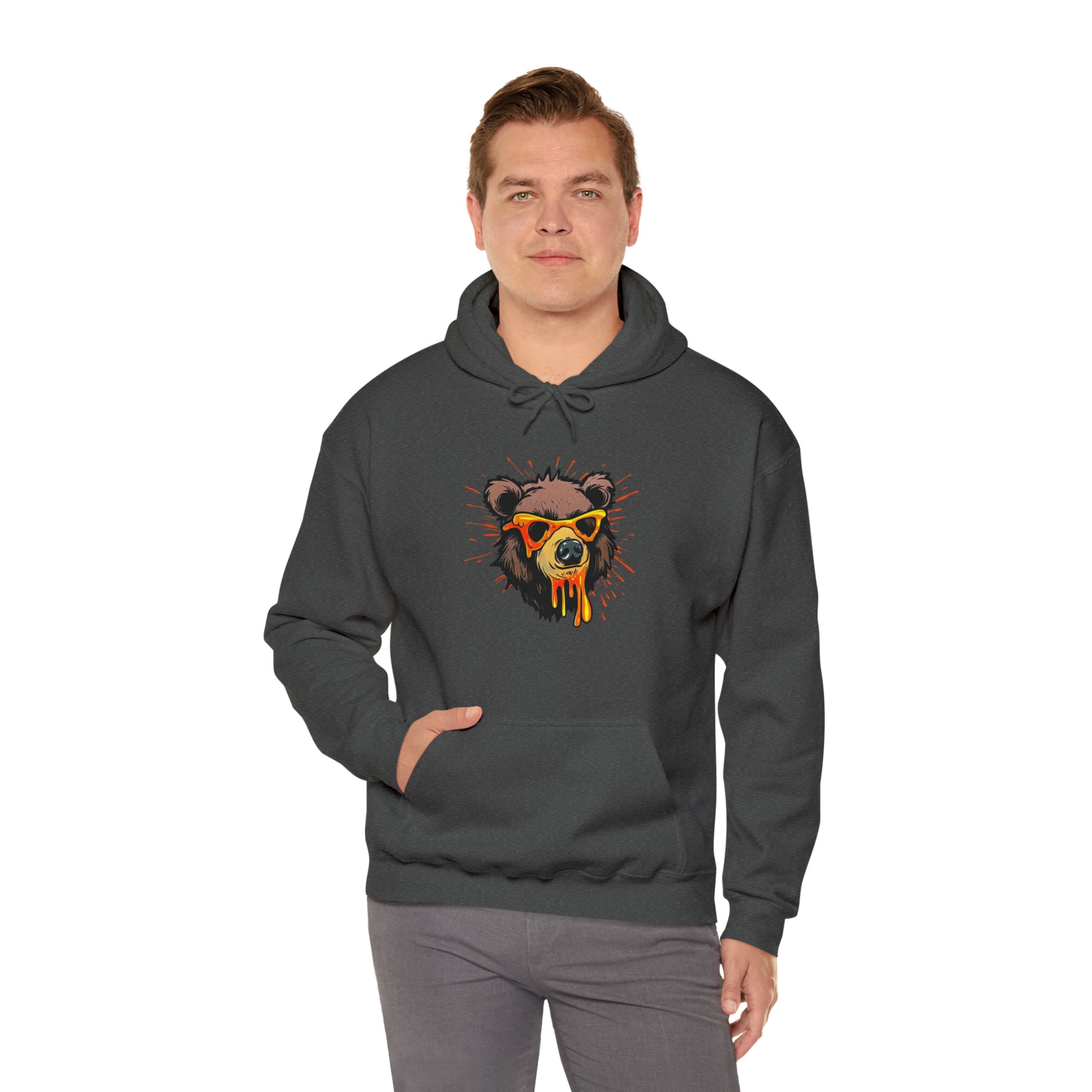 Bear Hoodie, Graffiti Graphic Shirt, Street Art, Urban Art, Unisex Heavy Blend™ Hooded Sweatshirt,