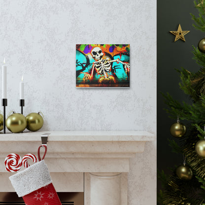 Halloween art, Skeleton canvas prints, Scary Halloween decor, Halloween home decor, Halloween wall, Gothic wall decor, Canvas Gallery Wraps - SaviTraviDesigns