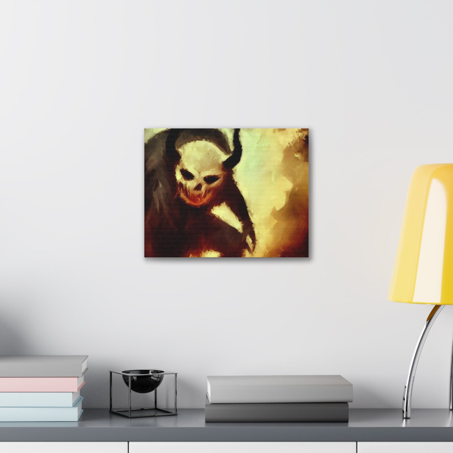 Halloween art, Demon canvas prints, Scary Halloween decor, Halloween home decor, Halloween wall, Gothic wall decor, Canvas Gallery Wraps - SaviTraviDesigns