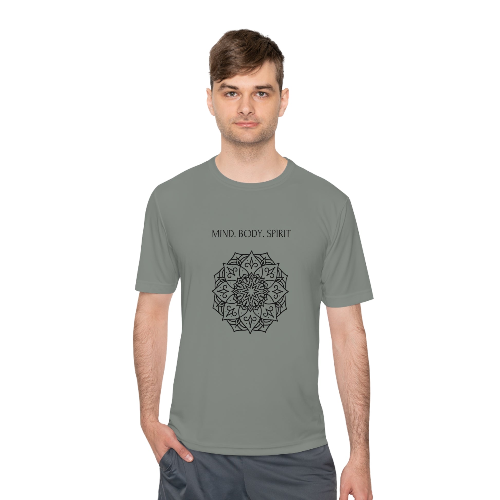 Mind Body Spirit Shirt, Graphic T-shirt, Moisture Wicking Tee