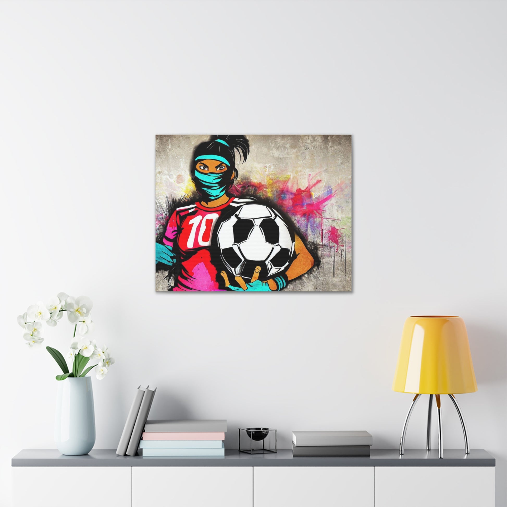 Soccer Player, Futbol Player, Graffiti art prints, Street art canvas, Urban art decor, Graffiti-style wall art, Graffiti canvas prints, Street art posters - SaviTraviDesigns