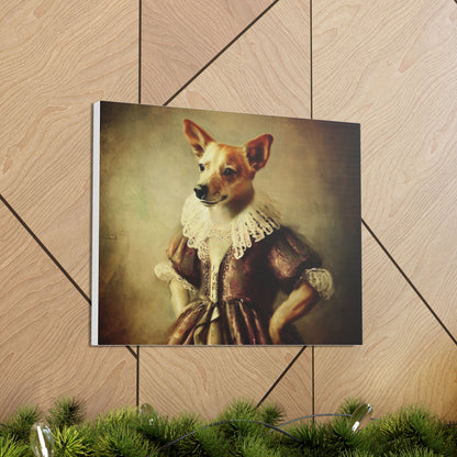 Fancy Dog, Canvas Dog Art, Dog Wall Art, Canine Canvas Art,Canvas Gallery Wraps