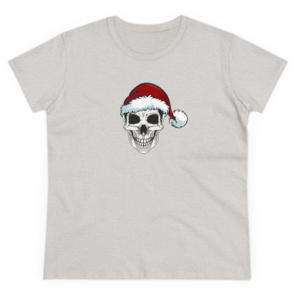 Skeleton Santa Hat, Christmas Graphic Shirts, Festive Holiday T-Shirts, Ugly Christmas Sweater Tees, Funny Christmas Shirt Designs, Cute Xmas Graphic Tees Ash