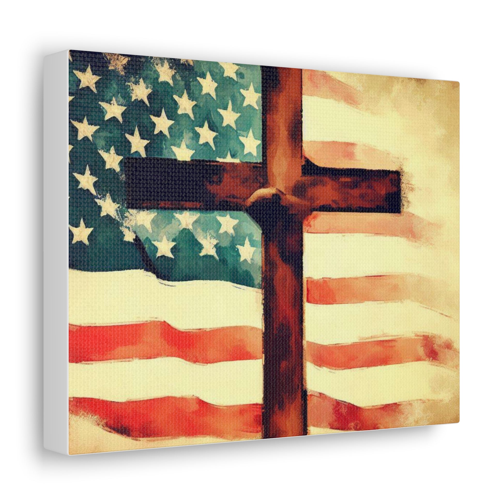 Christian wall art, Flag wall art, Canvas Gallery Wraps - SaviTraviDesigns