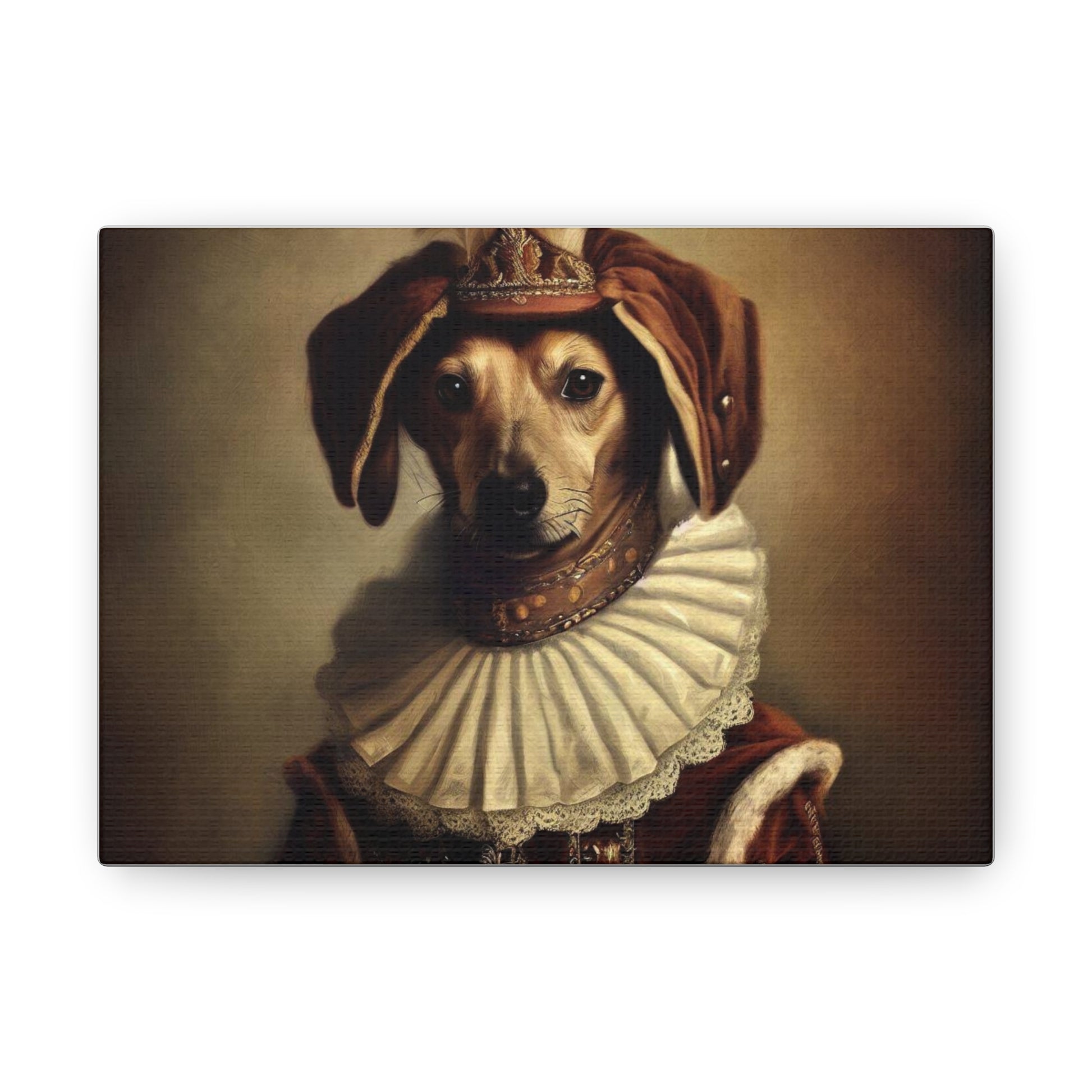 Fancy Dog, Canvas Dog Art, Dog Wall Art, Canine Canvas Art,Canvas Gallery Wraps, Pet Art 7" x 5" Premium Gallery Wraps (1.25″)