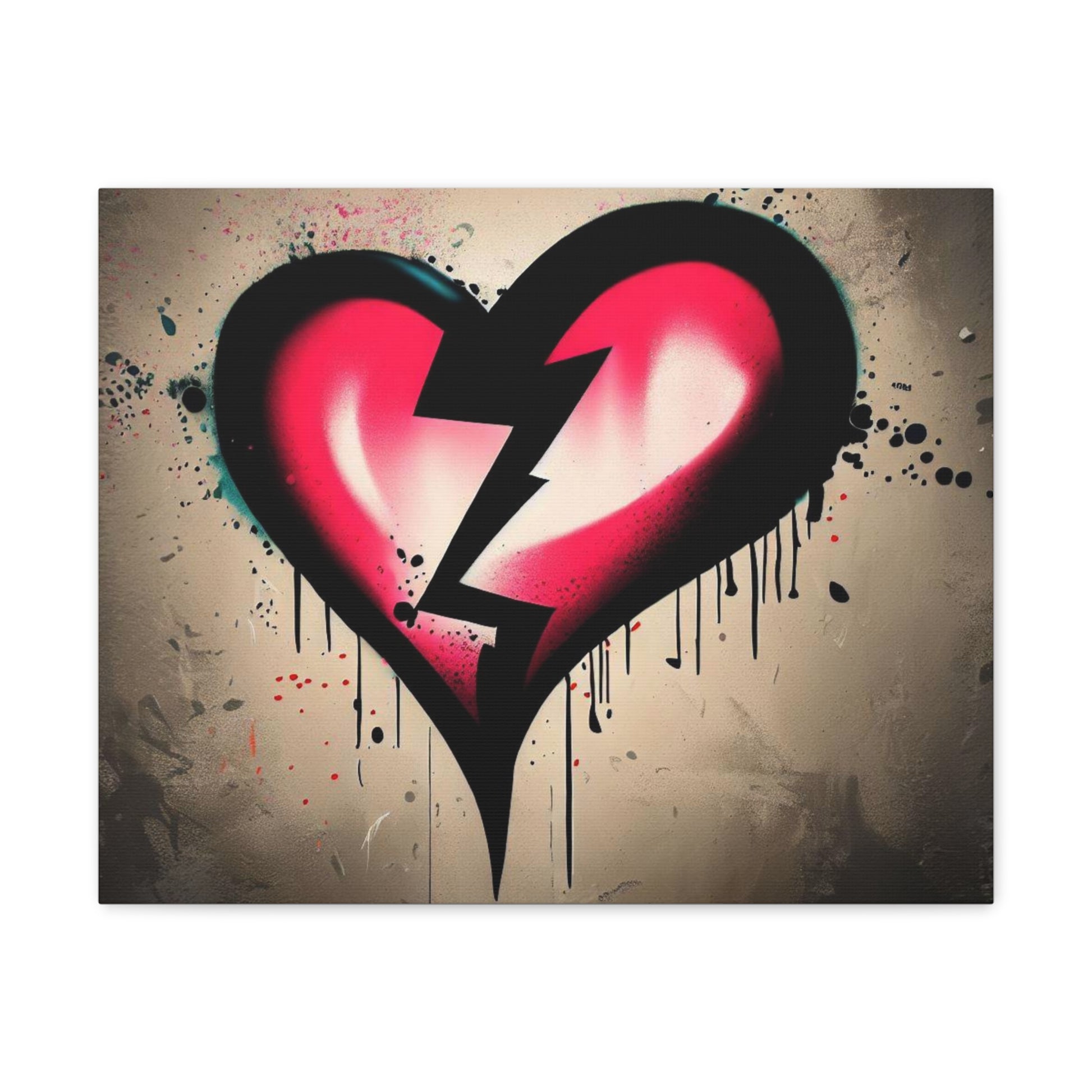 Broken Heart, Graffiti art prints, Street art canvas, Urban art decor, Graffiti-style wall art, Graffiti canvas prints, Street art posters - SaviTraviDesigns