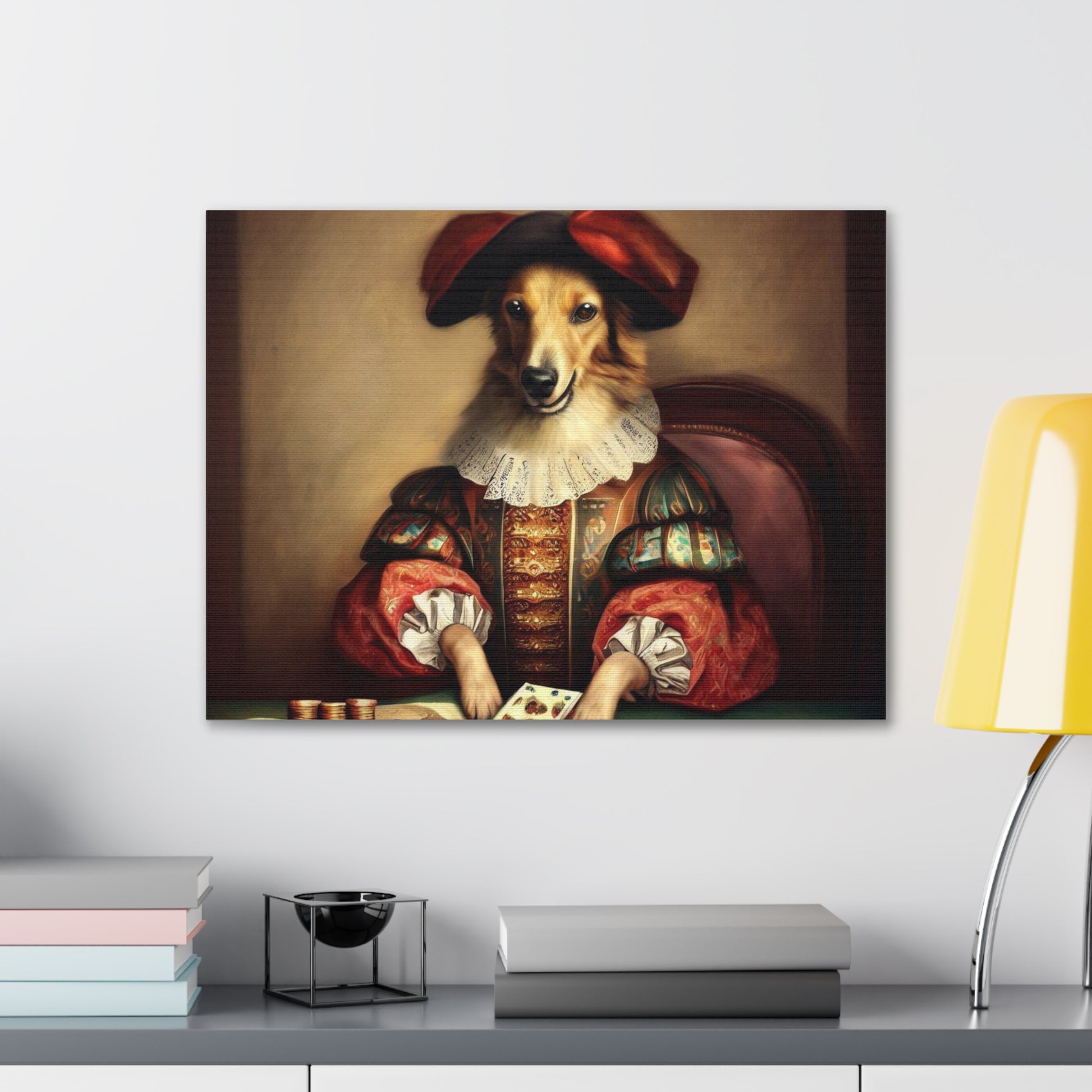 Fancy Dog, Canvas Dog Art, Dog Wall Art, Canine Canvas Art,Canvas Gallery Wraps, Pet Art - SaviTraviDesigns