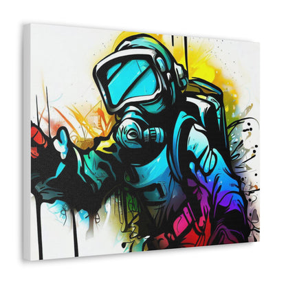 Graffiti Mask, Graffiti Artist, Graffiti-inspired home decor, Modern street art prints, Graffiti wall art, Street art canvas art, Graffiti artist prints 20″ x 16″ Premium Gallery Wraps (1.25″)