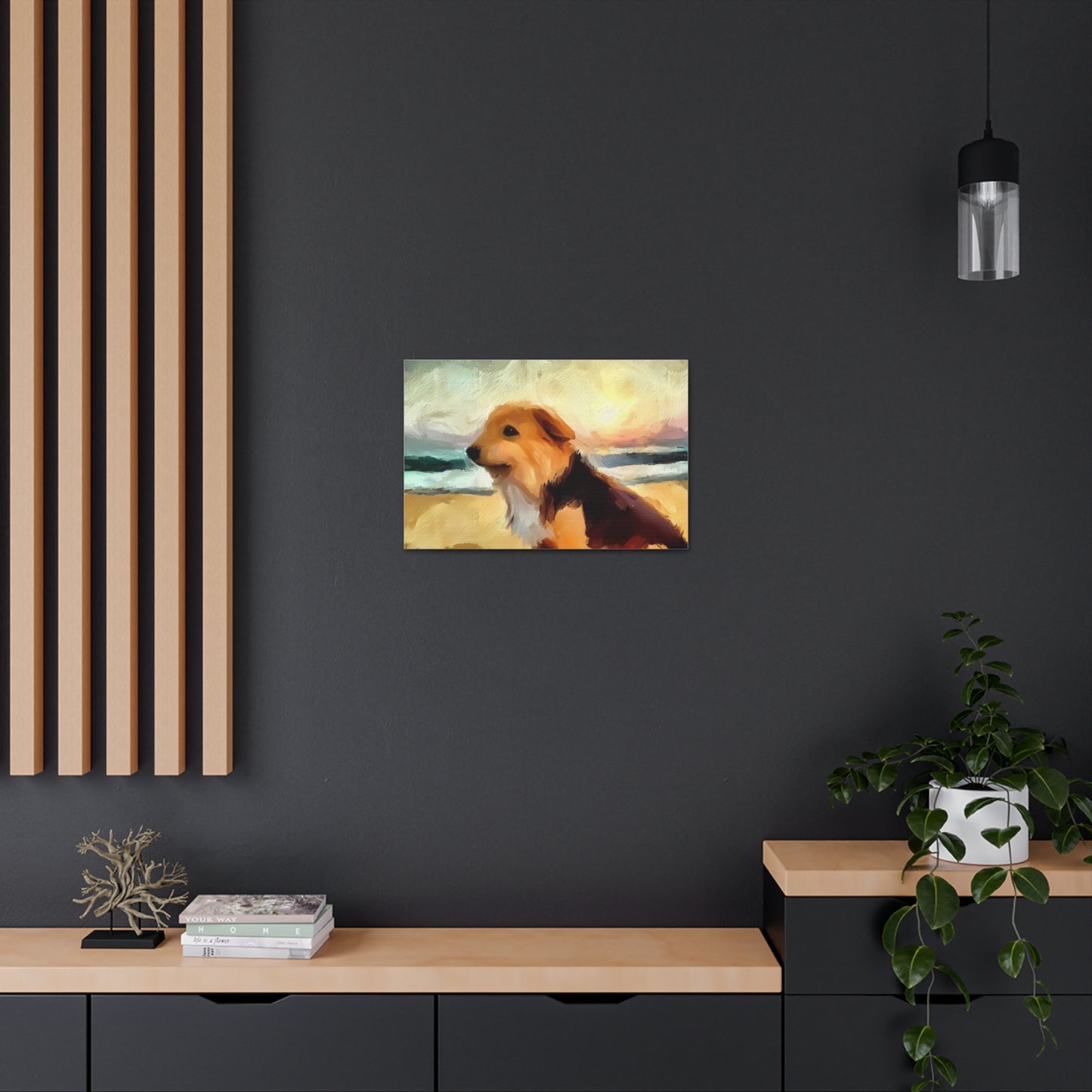 Dog wall art, ocean wall art, beach art, Canvas Gallery Wraps, Dog Beach - SaviTraviDesigns